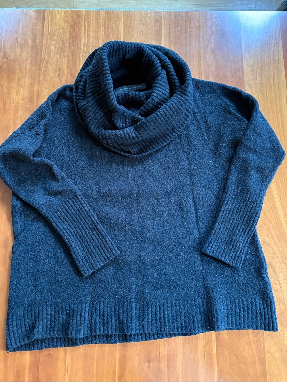 French Connection Black Cowl Neck Women's Sweater
